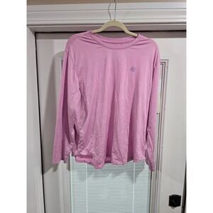 Lauren James Pink Long Sleeve Marlin Graphic T-Shirt Womens Large Stretch Tee